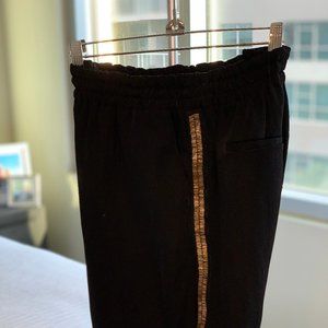 Black & Gold Beaded Joggers